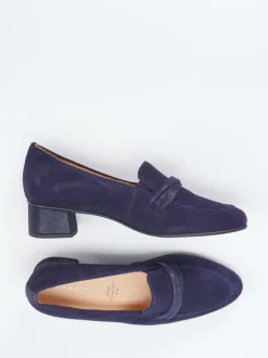 Hassia – Loafer aus Veloursleder Dunkelblau