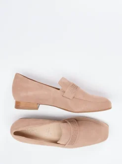 Hassia – Loafer aus Veloursleder in Rosébeige