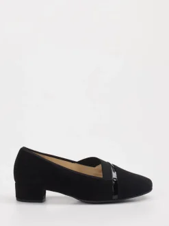 Hassia – Loafer-Pumps aus Veloursleder Schwarz
