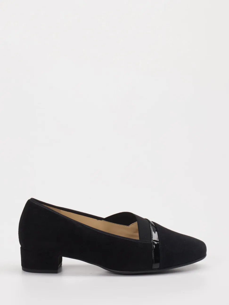 Hassia – Loafer-Pumps aus Veloursleder Schwarz