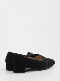 Hassia – Loafer-Pumps aus Veloursleder Schwarz
