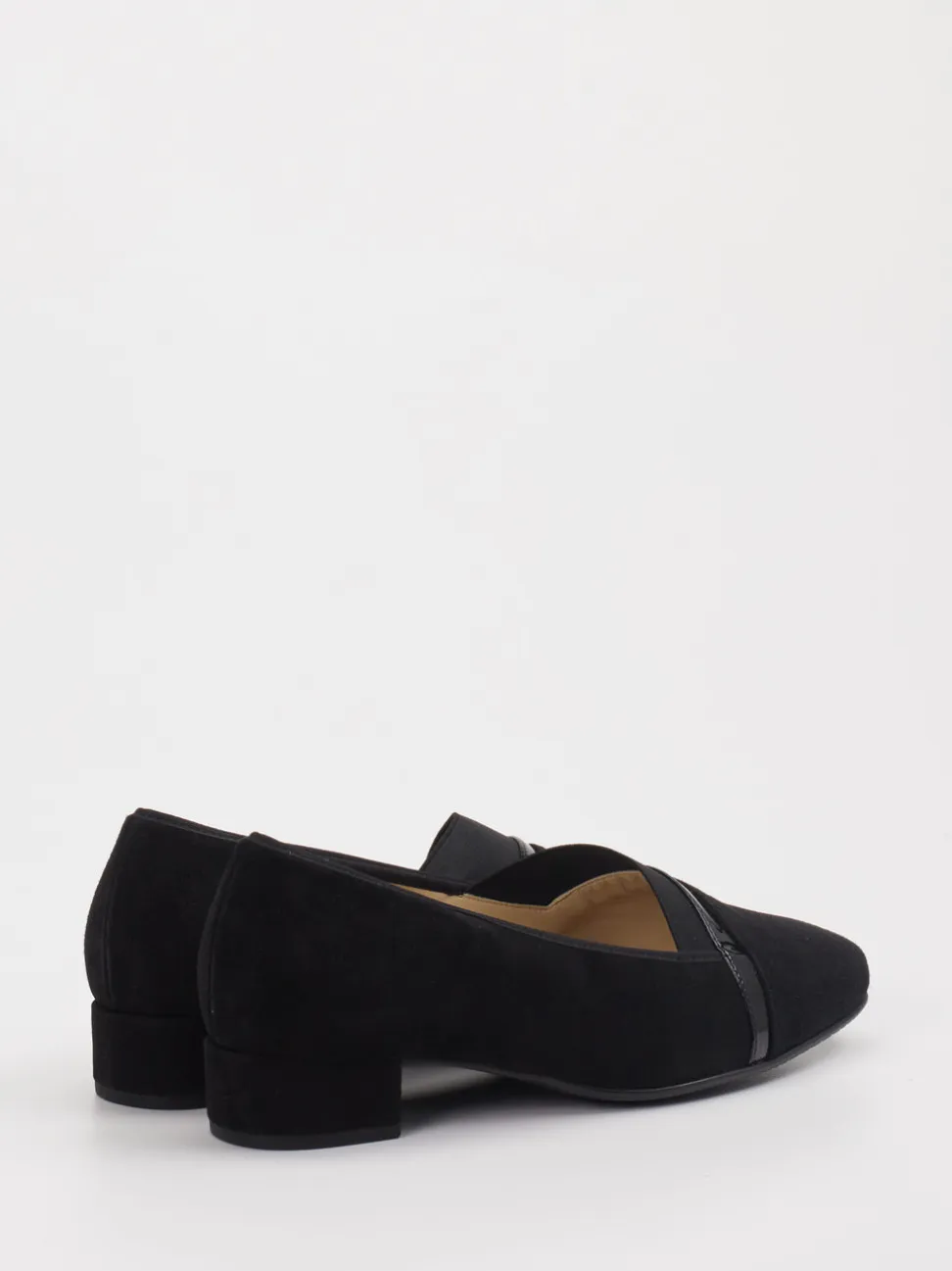 Hassia – Loafer-Pumps aus Veloursleder Schwarz