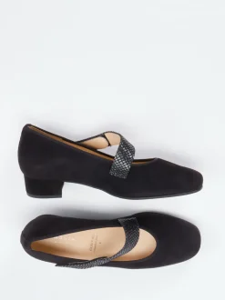 Hassia – Mary Jane Pumps aus Veloursleder schwarz