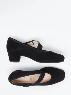 Hassia – Mary Jane Pumps aus Veloursleder schwarz