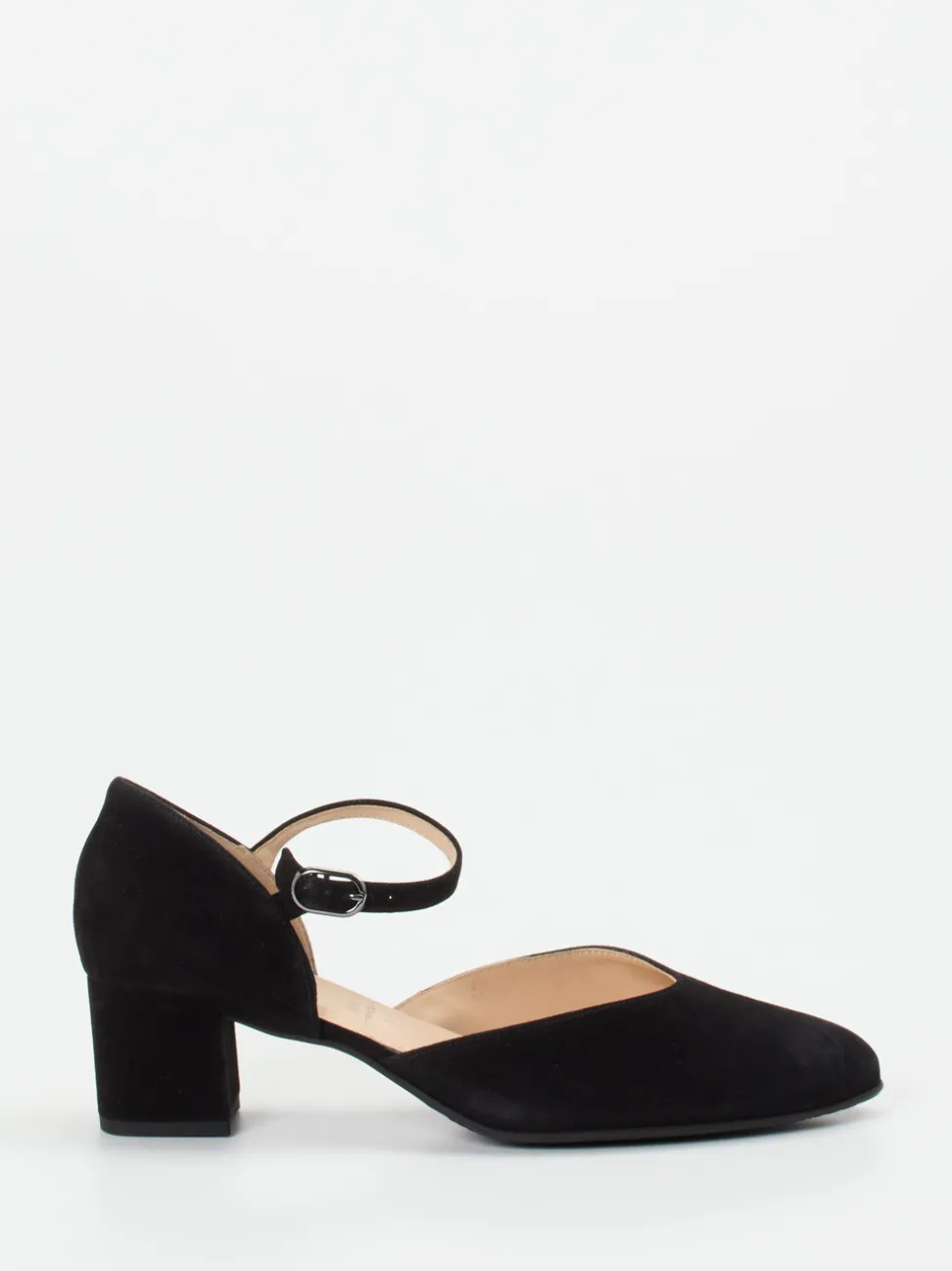 Hassia – Mary-Jane-Pumps aus Veloursleder schwarz