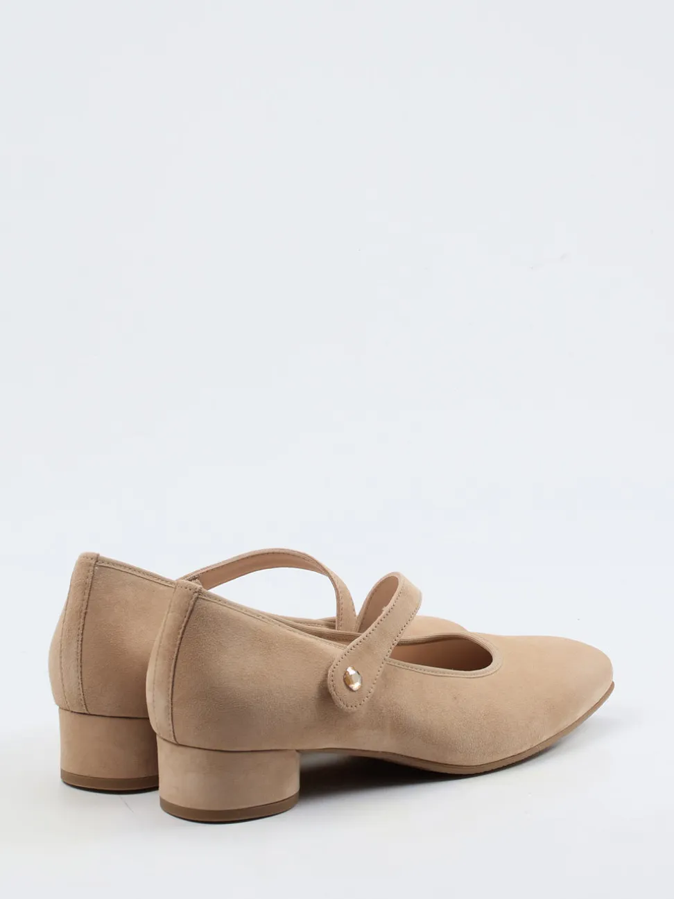 Hassia – Mary-Jane-Pumps aus Veloursleder beige