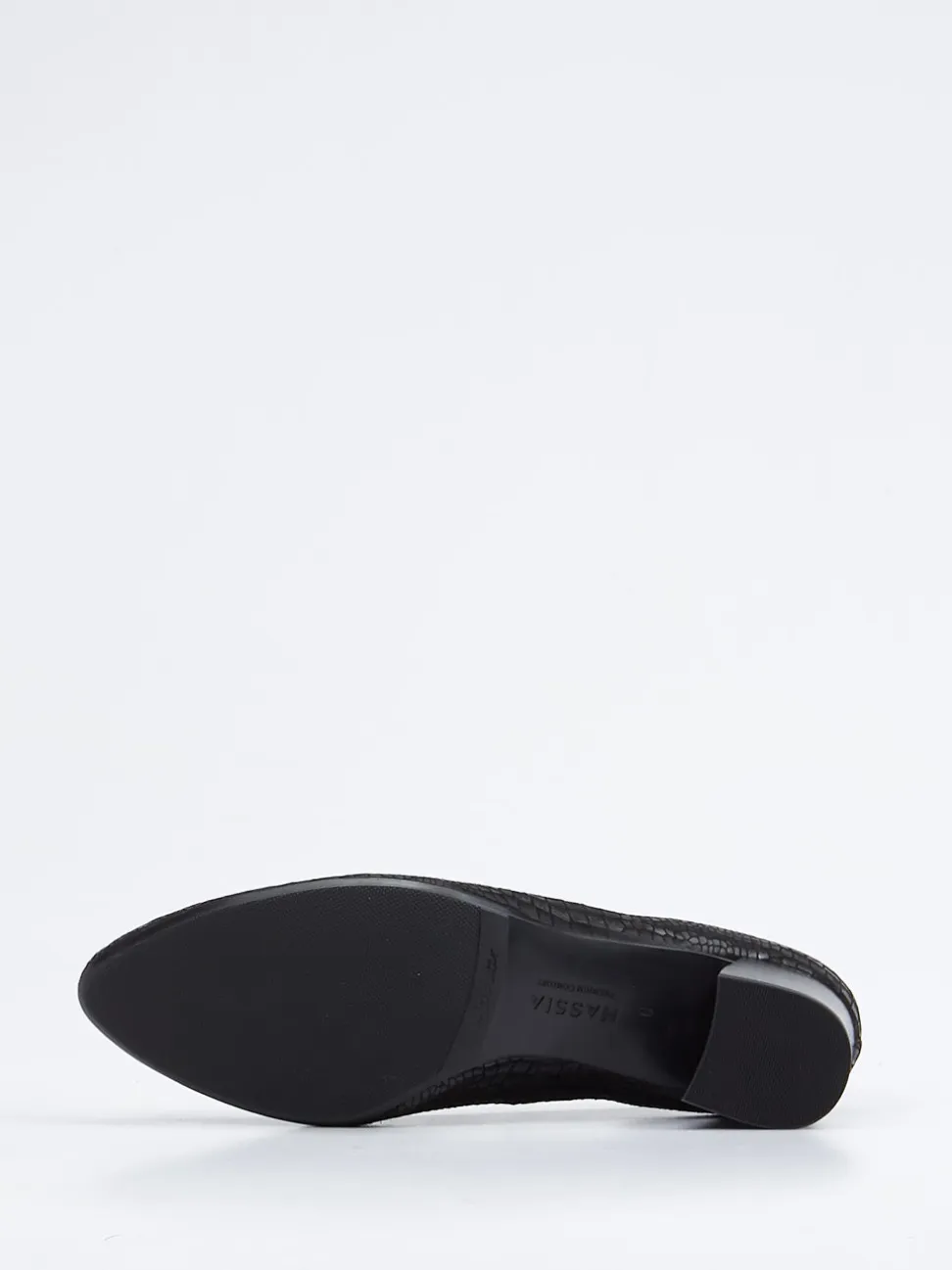 Hassia – Pumps aus geprägtem Leder schwarz