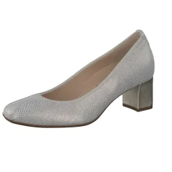 Hassia – Pumps aus geprägtem Leder in Beige