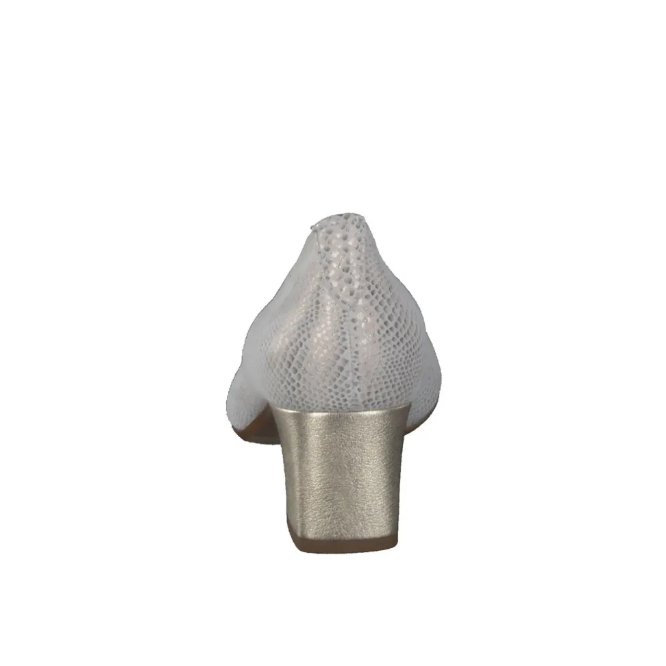 Hassia – Pumps aus geprägtem Leder in Beige