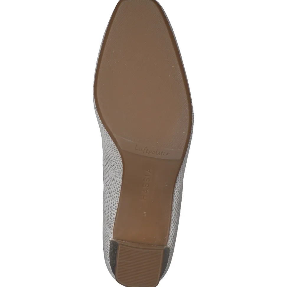 Hassia – Pumps aus geprägtem Leder in Beige