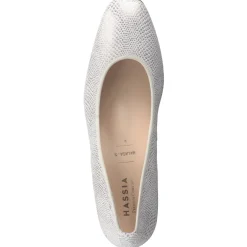 Hassia – Pumps aus geprägtem Leder in Beige