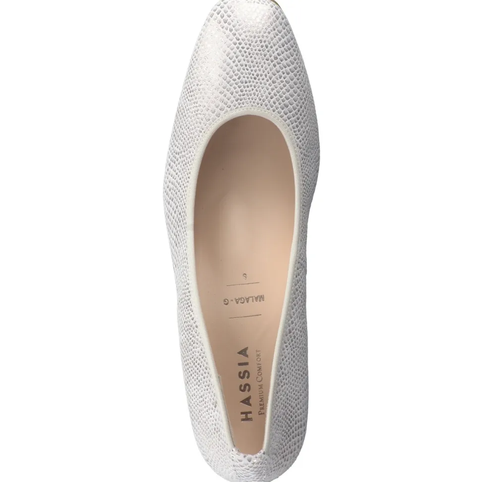 Hassia – Pumps aus geprägtem Leder in Beige
