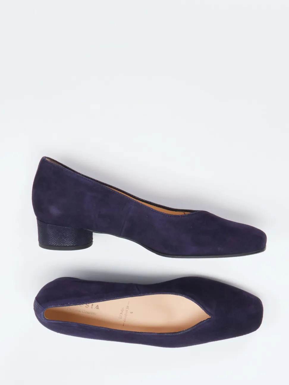Hassia – Pumps aus Veloursleder Dunkelviolett