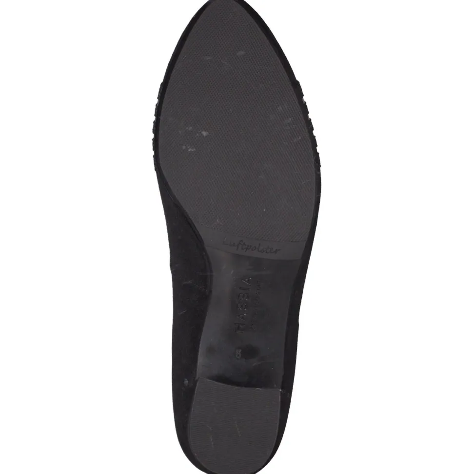Hassia – Pumps aus Veloursleder Schwarz