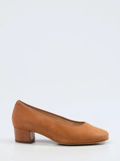 Hassia – Pumps aus Veloursleder cognacfarben