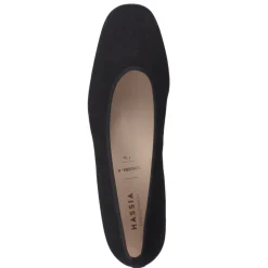Hassia – Pumps aus Veloursleder in Schwarz