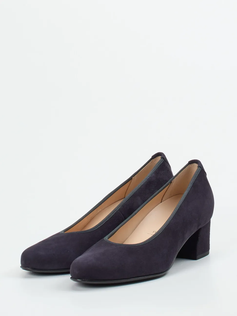 Hassia – Pumps aus Veloursleder Dunkelblau