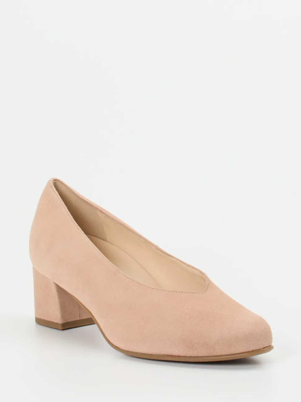 Hassia – Pumps aus Veloursleder Rosébeige