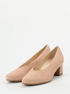 Hassia – Pumps aus Veloursleder Rosébeige