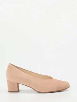 Hassia – Pumps aus Veloursleder Rosébeige