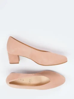 Hassia – Pumps aus Veloursleder Rosébeige