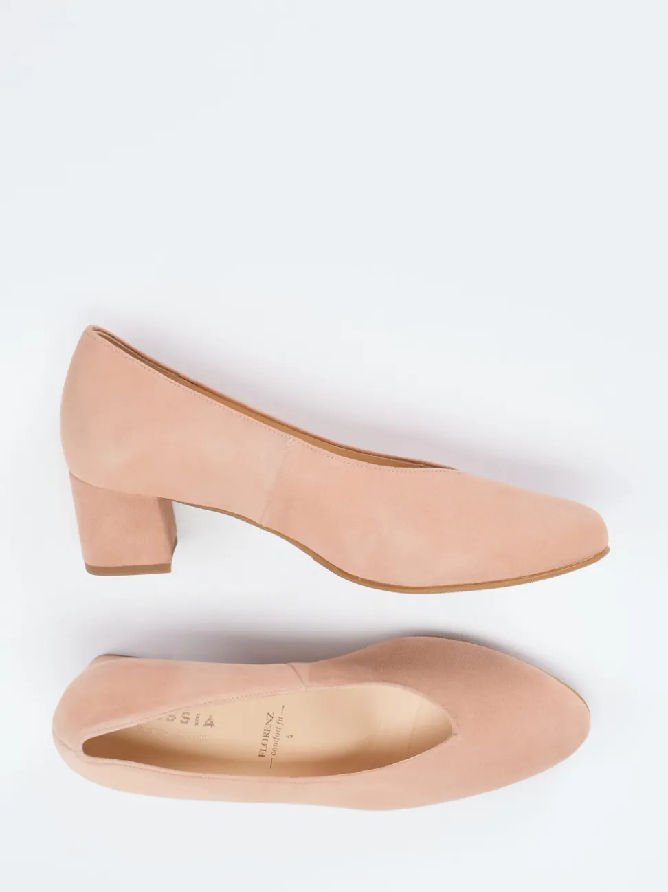 Hassia – Pumps aus Veloursleder Rosébeige