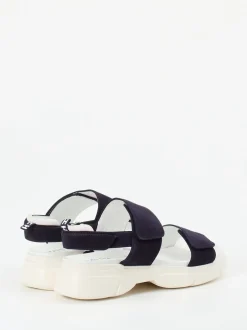 Hassia – Sandalen aus Veloursleder in Nachtblau