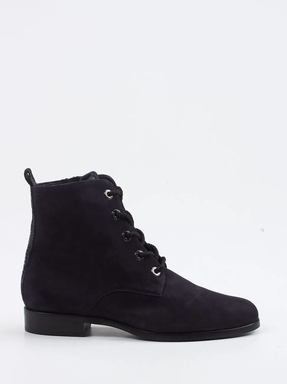 Hassia – Schnürboots aus Veloursleder Dunkelblau