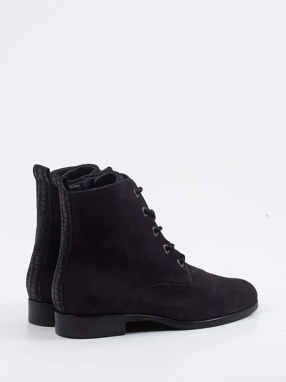 Hassia – Schnürboots aus Veloursleder Dunkelblau
