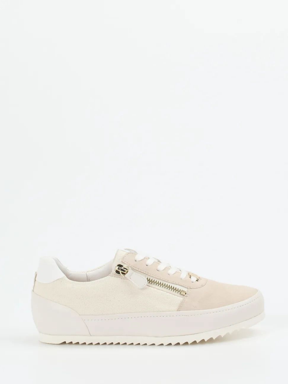 Hassia – Schnürschuh aus Veloursleder Beige