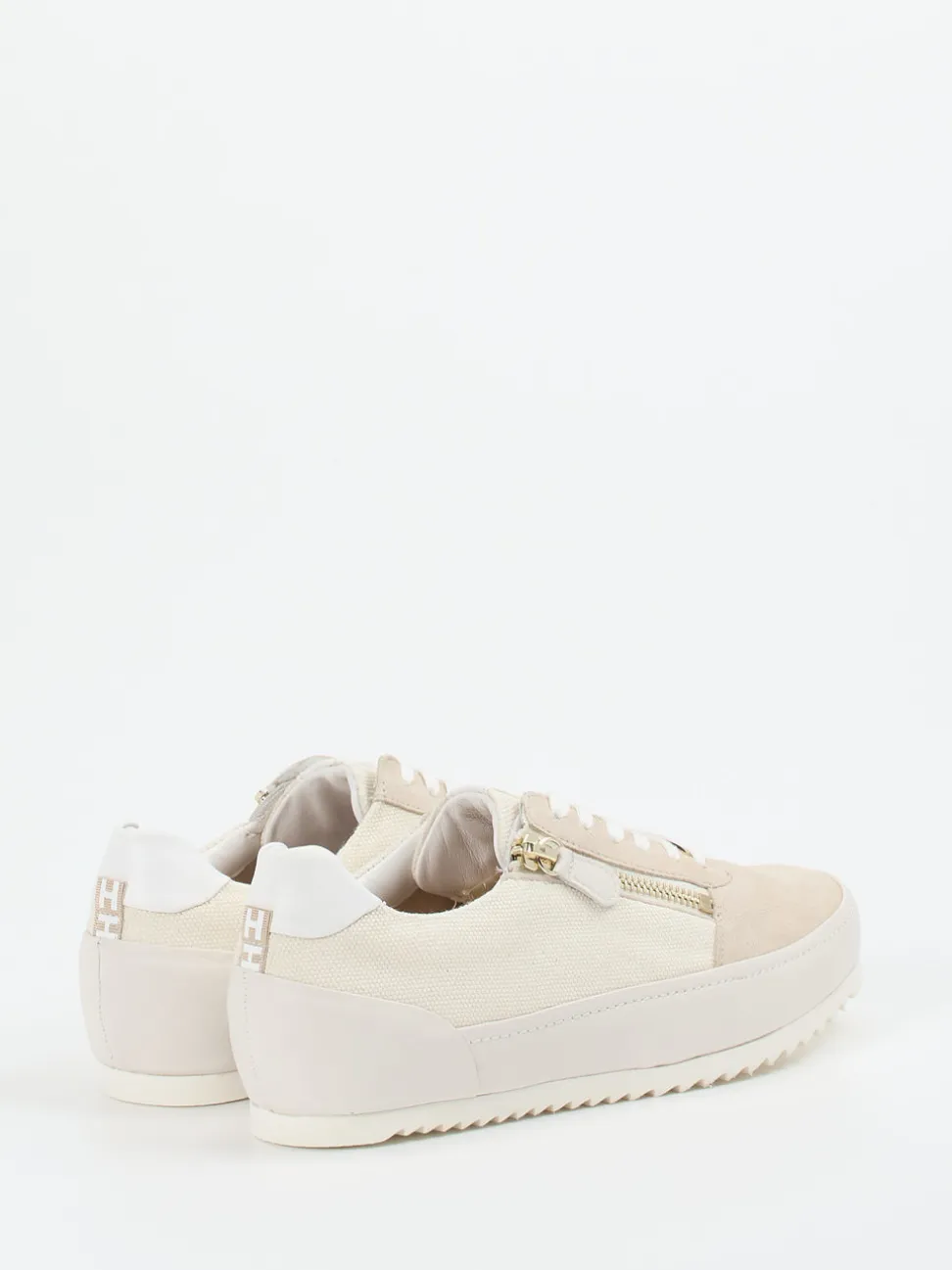 Hassia – Schnürschuh aus Veloursleder Beige