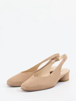Hassia – Slingback-Pumps aus Veloursleder beige