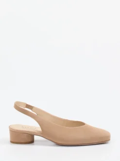 Hassia – Slingback-Pumps aus Veloursleder beige