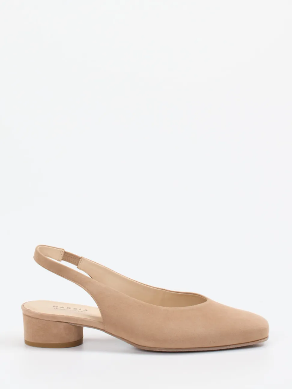 Hassia – Slingback-Pumps aus Veloursleder beige