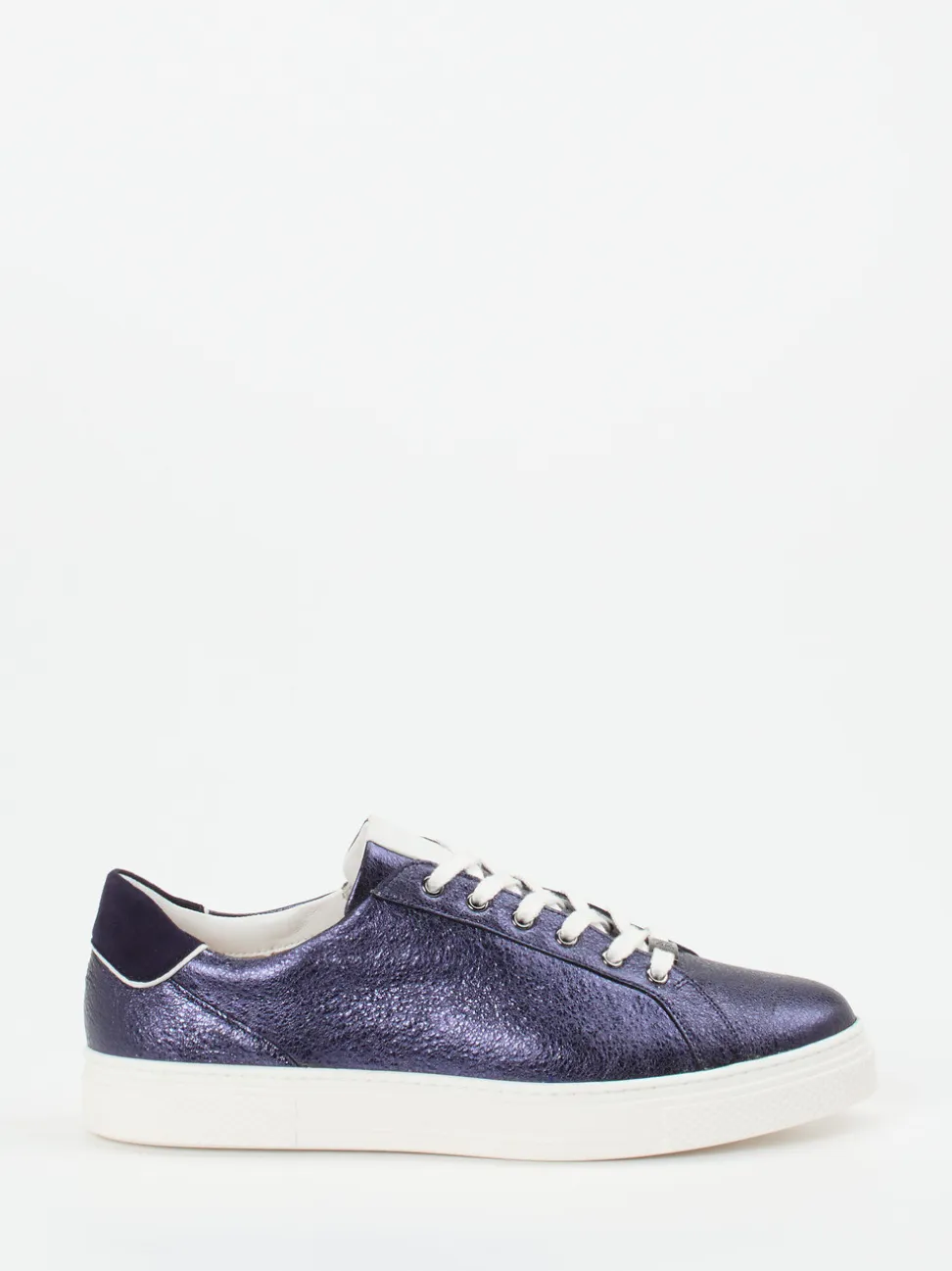 Hassia – Sneaker aus Metallicleder in Dunkelblau