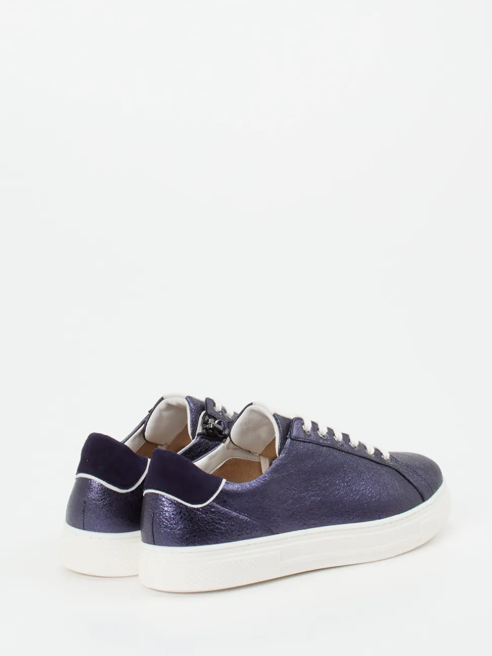 Hassia – Sneaker aus Metallicleder in Dunkelblau