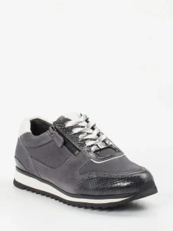 Hassia – Sneaker aus Veloursleder mit Kroko-Details