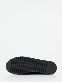 Hassia – Sneaker aus Veloursleder in Schwarz-Gold