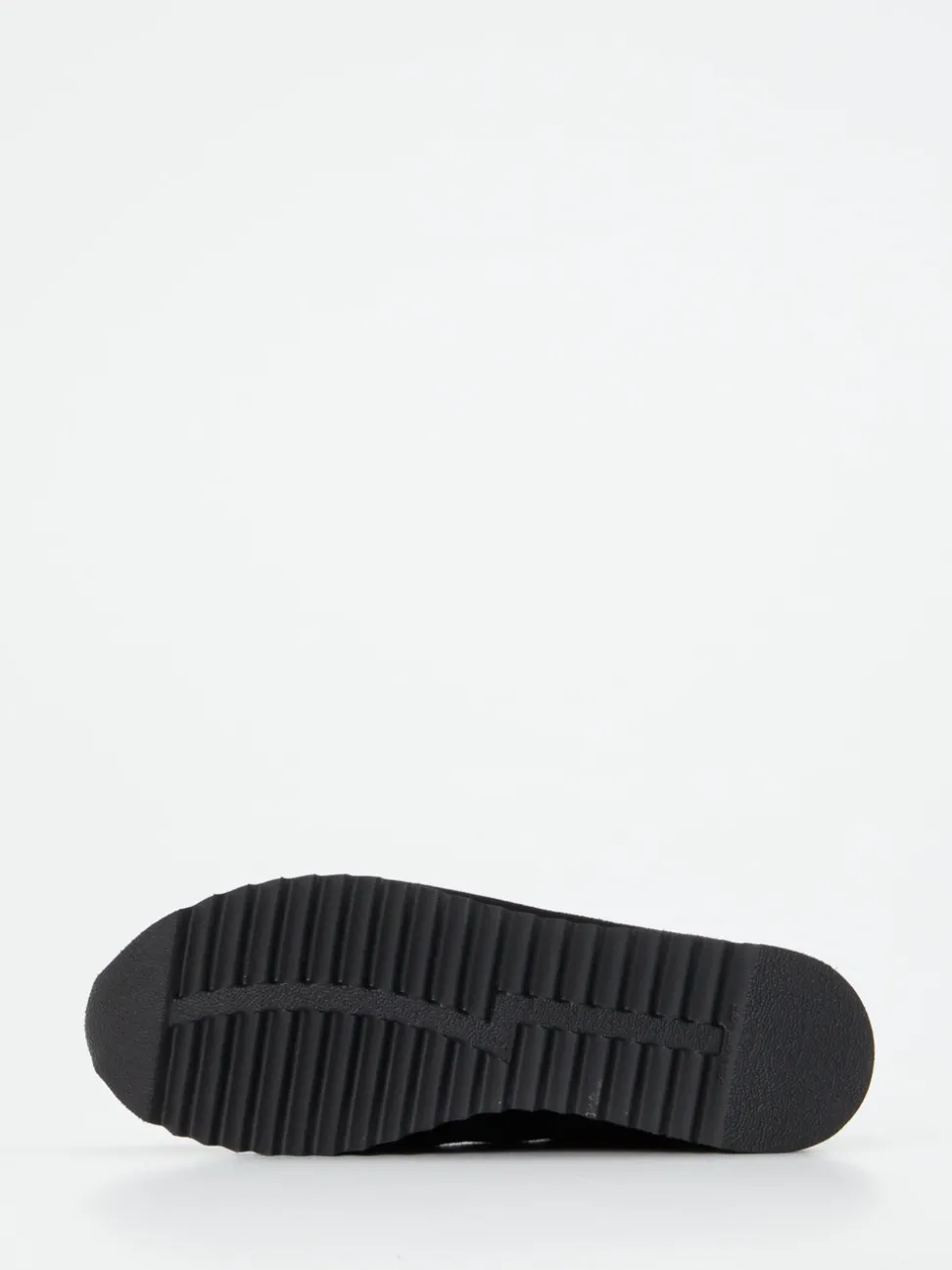 Hassia – Sneaker aus Veloursleder in Schwarz-Gold