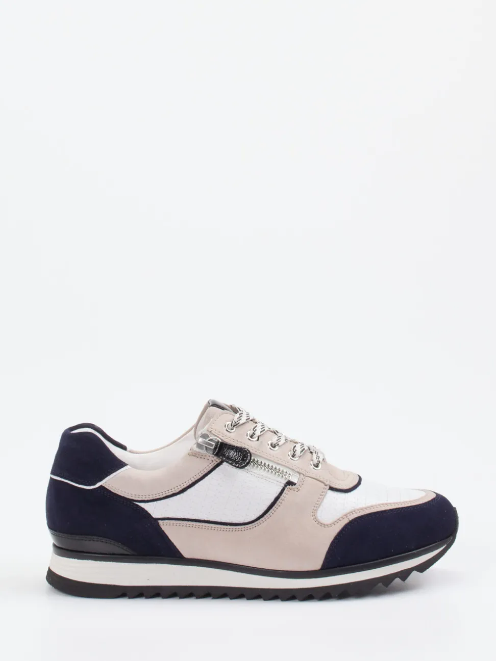 Hassia – Sneaker aus Veloursleder und Leder mehrfarbig