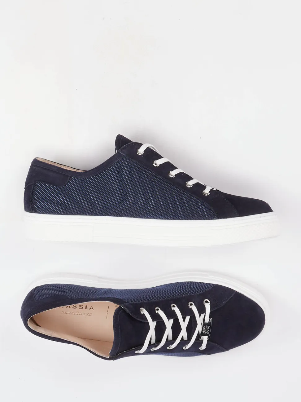 Hassia – Sneaker aus Veloursleder und Mesh dunkelblau