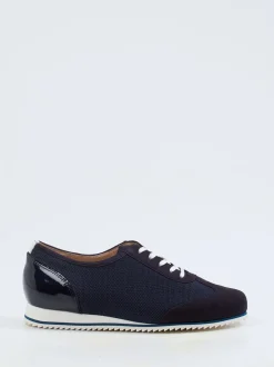 Hassia – Sneaker aus Veloursleder und Mesh dunkelblau