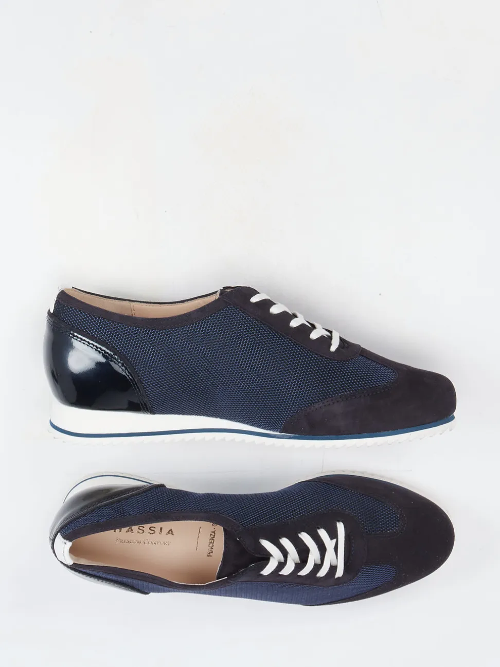 Hassia – Sneaker aus Veloursleder und Mesh dunkelblau