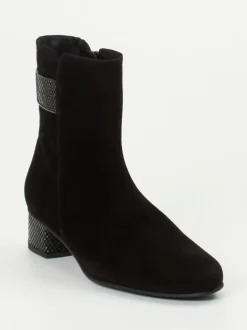 Hassia – Stiefeletten aus Veloursleder schwarz