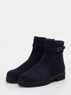 Hassia – Stiefeletten aus Veloursleder Dunkelblau