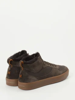 Henderson – High-Top Sneaker aus Veloursleder braun