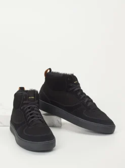 Henderson – High-Top Sneaker aus Veloursleder schwarz