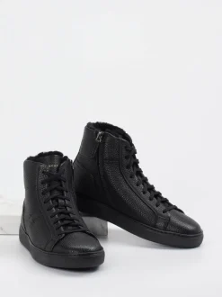 Henderson – High-Top-Sneaker aus Hirschleder schwarz