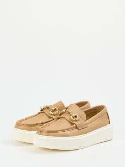 Henderson – Loafer aus Kalbleder in Beigebraun