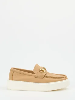 Henderson – Loafer aus Kalbleder in Beigebraun